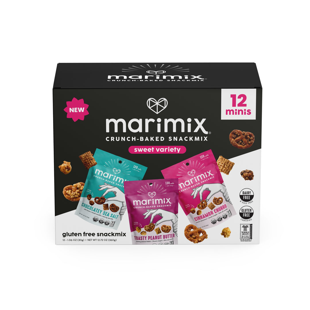 Marimix Sweet Variety 12-pack box with mini snack pouches