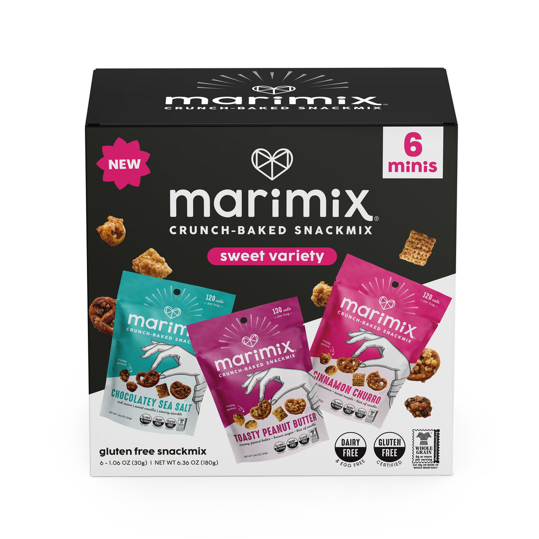 Marimix Sweet Variety 6-pack box with mini snack pouches